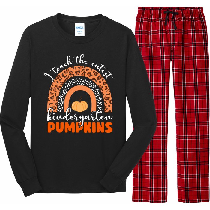 I Teach The Cutest Kindergarten Pumpkins Long Sleeve Pajama Set