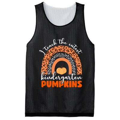I Teach The Cutest Kindergarten Pumpkins Mesh Reversible Basketball Jersey Tank