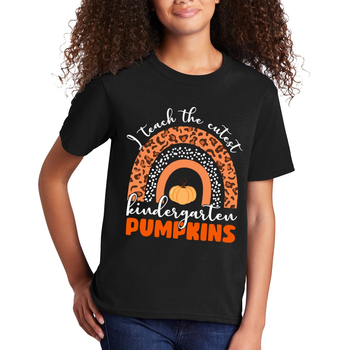 I Teach The Cutest Kindergarten Pumpkins Kids T-Shirt