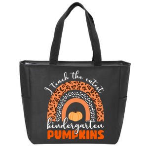 I Teach The Cutest Kindergarten Pumpkins Zip Tote Bag