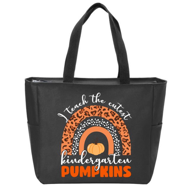 I Teach The Cutest Kindergarten Pumpkins Zip Tote Bag