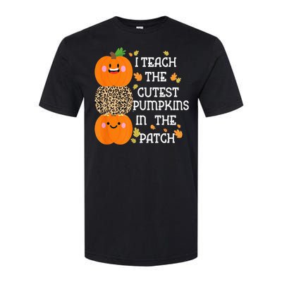 I Teach The Cutest Pumpkins In The Patch Leopard For Teacher Softstyle CVC T-Shirt