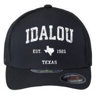 Idalou Texas Tx Vintage Athletic Black Sports Flexfit Unipanel Trucker Cap