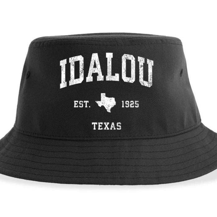 Idalou Texas Tx Vintage Athletic Black Sports Sustainable Bucket Hat