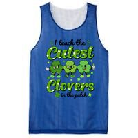 I Teach The Cutest Clovers In The Patch St Patricks Day Gift Mesh Reversible Basketball Jersey Tank