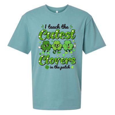 I Teach The Cutest Clovers In The Patch St Patricks Day Gift Sueded Cloud Jersey T-Shirt