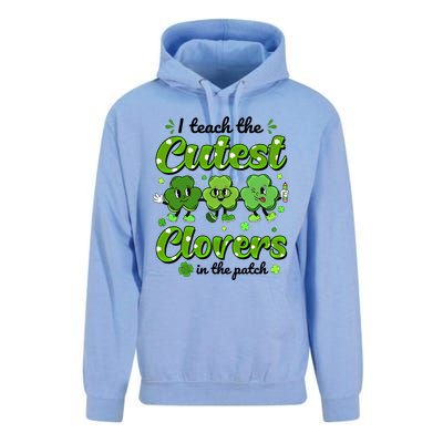 I Teach The Cutest Clovers In The Patch St Patricks Day Gift Unisex Surf Hoodie