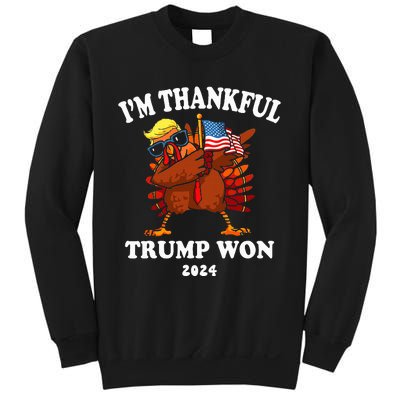 IM Thankful Trump Won Thanksgiving Trump Autumn Turkey 2024 Sweatshirt