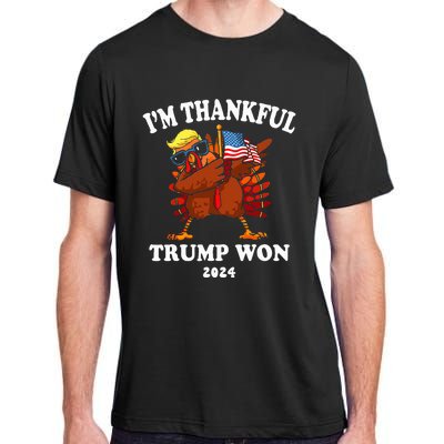 IM Thankful Trump Won Thanksgiving Trump Autumn Turkey 2024 Adult ChromaSoft Performance T-Shirt