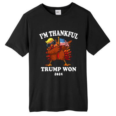 IM Thankful Trump Won Thanksgiving Trump Autumn Turkey 2024 Tall Fusion ChromaSoft Performance T-Shirt