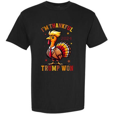 IM Thankful Trump Won 2024 Took American Back Thanksgiving Garment-Dyed Heavyweight T-Shirt