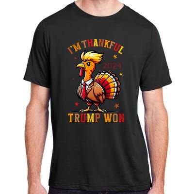 IM Thankful Trump Won 2024 Took American Back Thanksgiving Adult ChromaSoft Performance T-Shirt