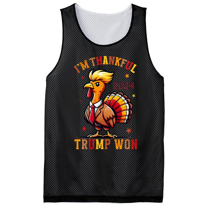 IM Thankful Trump Won 2024 Took American Back Thanksgiving Mesh Reversible Basketball Jersey Tank