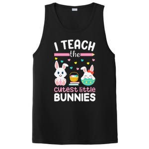 I Teach The Cutest Little Bunnies Teacher Easter Bunny Women PosiCharge Competitor Tank