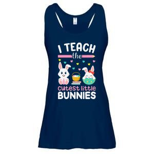 I Teach The Cutest Little Bunnies Teacher Easter Bunny Women Ladies Essential Flowy Tank