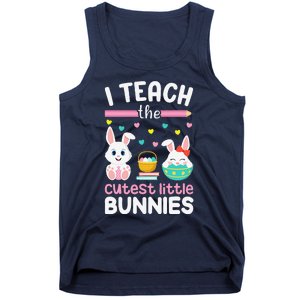 I Teach The Cutest Little Bunnies Teacher Easter Bunny Women Tank Top