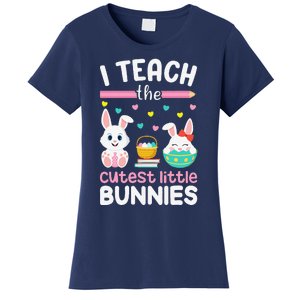 I Teach The Cutest Little Bunnies Teacher Easter Bunny Women Women's T-Shirt