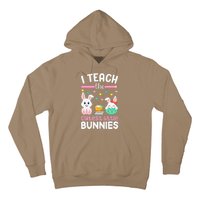 I Teach The Cutest Little Bunnies Teacher Easter Bunny Women Hoodie