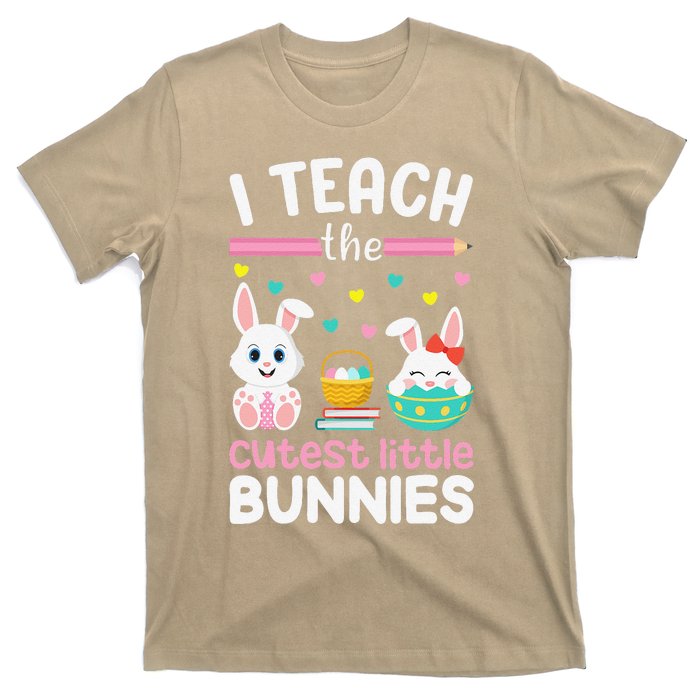 I Teach The Cutest Little Bunnies Teacher Easter Bunny Women T-Shirt