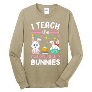 I Teach The Cutest Little Bunnies Teacher Easter Bunny Women Tall Long Sleeve T-Shirt