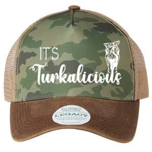 Its Turkalicious Thanksgiving Turkey Family Cute Gift Legacy Tie Dye Trucker Hat