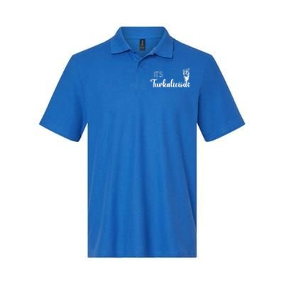 Its Turkalicious Thanksgiving Turkey Family Cute Gift Softstyle Adult Sport Polo