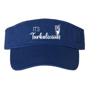 Its Turkalicious Thanksgiving Turkey Family Cute Gift Valucap Bio-Washed Visor