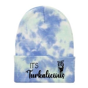 Its Turkalicious Thanksgiving Turkey Family Cute Gift Tie Dye 12in Knit Beanie