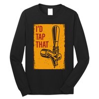 ID Tap That Funny Retro Vintage Beer Gift For Long Sleeve Shirt