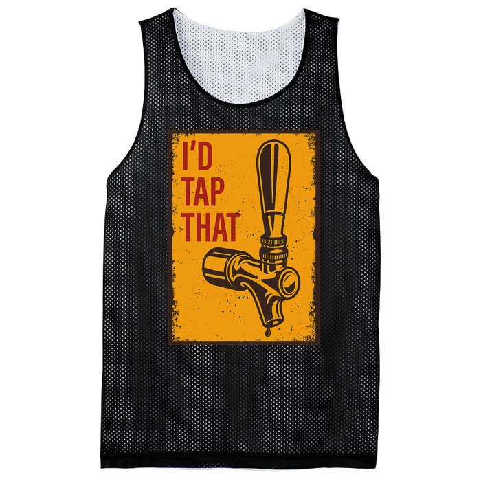 ID Tap That Funny Retro Vintage Beer Gift For Mesh Reversible Basketball Jersey Tank