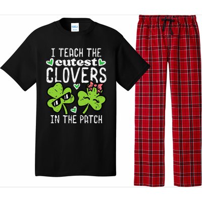 I Teach The Cutest Clovers In Patch St Patricks Day Teacher Pajama Set