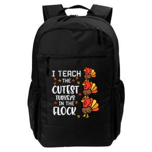 I Teach The Cutest Turkeys Thanksgiving Fall Teacher Daily Commute Backpack