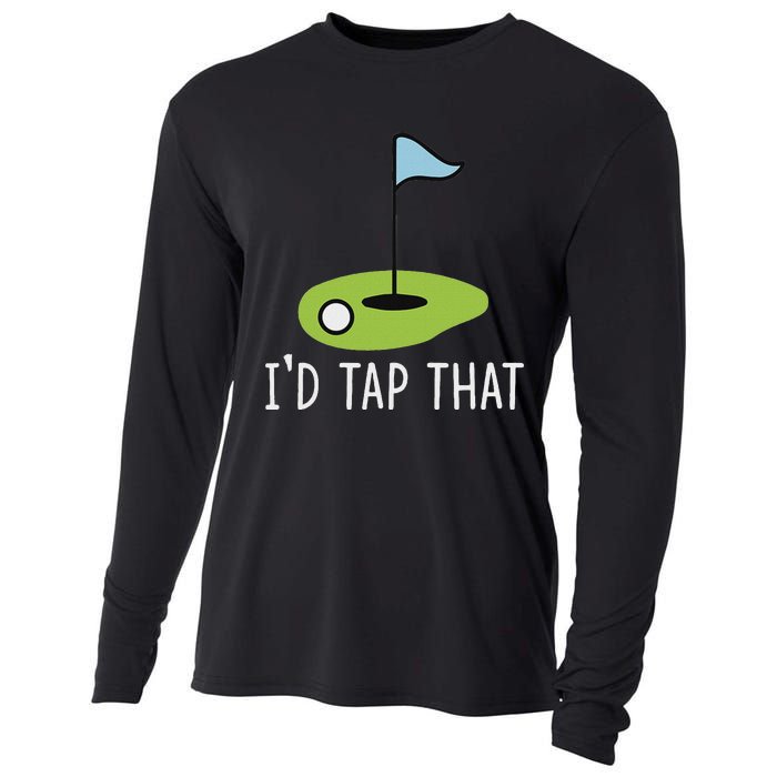 ID Tap That Sarcasm Gag Funny Best Golf Joke Fathers Day Cooling Performance Long Sleeve Crew