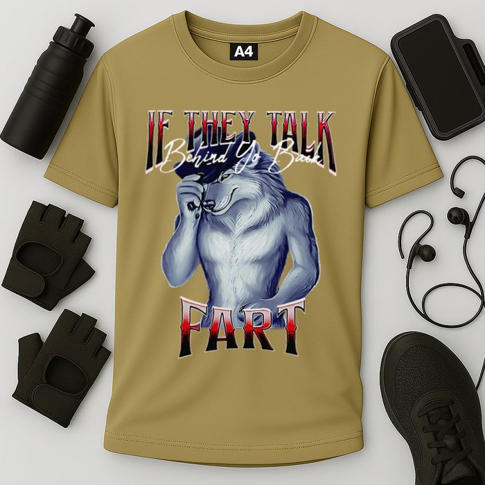 If They Talk Behind Yo Back Fart Funny Wolf Sayings Cooling Performance Crew T-Shirt