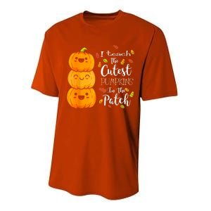 I Teach The Cutest Pumpkins In The Patch Teacher Halloween Performance Sprint T-Shirt