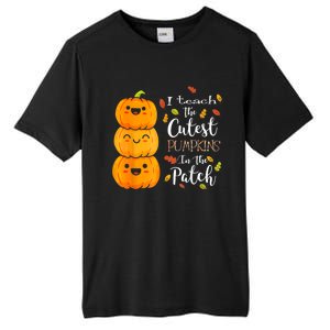 I Teach The Cutest Pumpkins In The Patch Teacher Halloween Tall Fusion ChromaSoft Performance T-Shirt