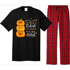 I Teach The Cutest Pumpkins In The Patch Teacher Halloween Pajama Set