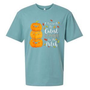 I Teach The Cutest Pumpkins In The Patch Teacher Halloween Sueded Cloud Jersey T-Shirt