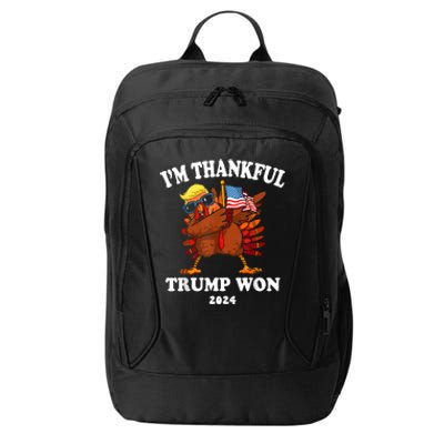 IM Thankful Trump Won Thanksgiving Trump Autumn Turkey 2024 City Backpack