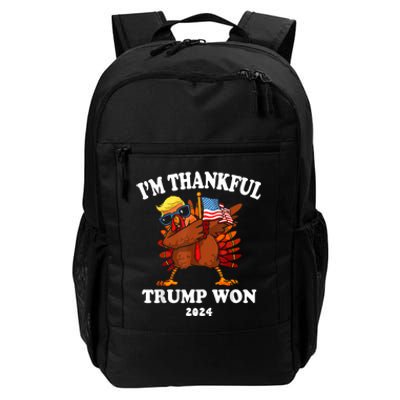 IM Thankful Trump Won Thanksgiving Trump Autumn Turkey 2024 Daily Commute Backpack