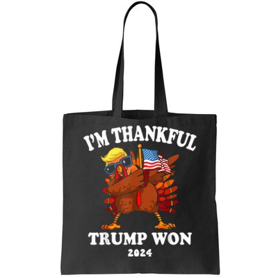 IM Thankful Trump Won Thanksgiving Trump Autumn Turkey 2024 Tote Bag