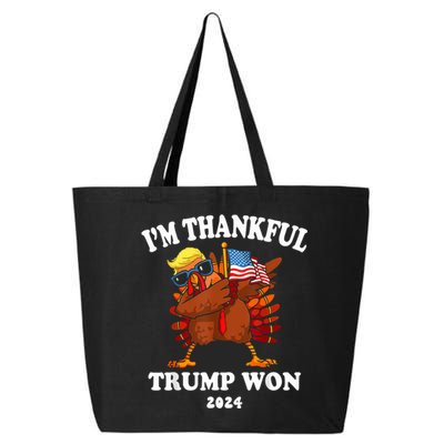 IM Thankful Trump Won Thanksgiving Trump Autumn Turkey 2024 25L Jumbo Tote