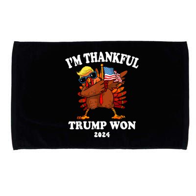 IM Thankful Trump Won Thanksgiving Trump Autumn Turkey 2024 Microfiber Hand Towel