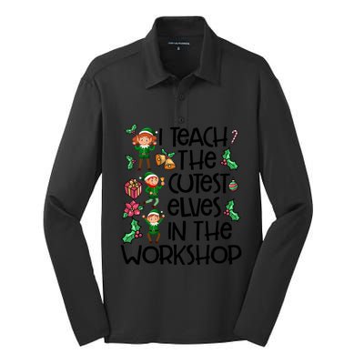 I Teach The Cutest In The Workshop Cute Gift Teacher Christmas Gift Silk Touch Performance Long Sleeve Polo