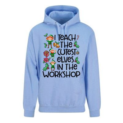 I Teach The Cutest In The Workshop Cute Gift Teacher Christmas Gift Unisex Surf Hoodie