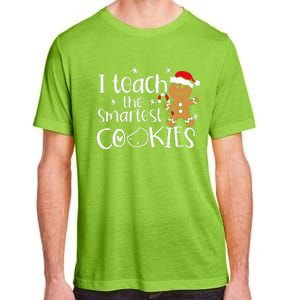 I Teach The Smartest Cookies Christmas Gingerbread Santa Hat  Adult ChromaSoft Performance T-Shirt