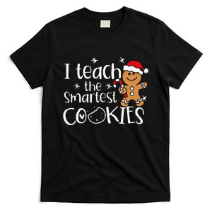 I Teach The Smartest Cookies Christmas Gingerbread Santa Hat  T-Shirt