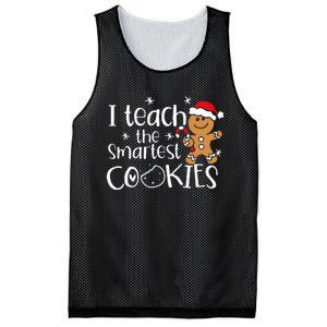 I Teach The Smartest Cookies Christmas Gingerbread Santa Hat  Mesh Reversible Basketball Jersey Tank