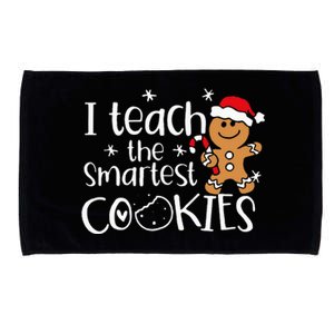 I Teach The Smartest Cookies Christmas Gingerbread Santa Hat  Microfiber Hand Towel