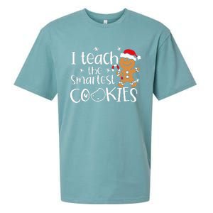 I Teach The Smartest Cookies Christmas Gingerbread Santa Hat  Sueded Cloud Jersey T-Shirt